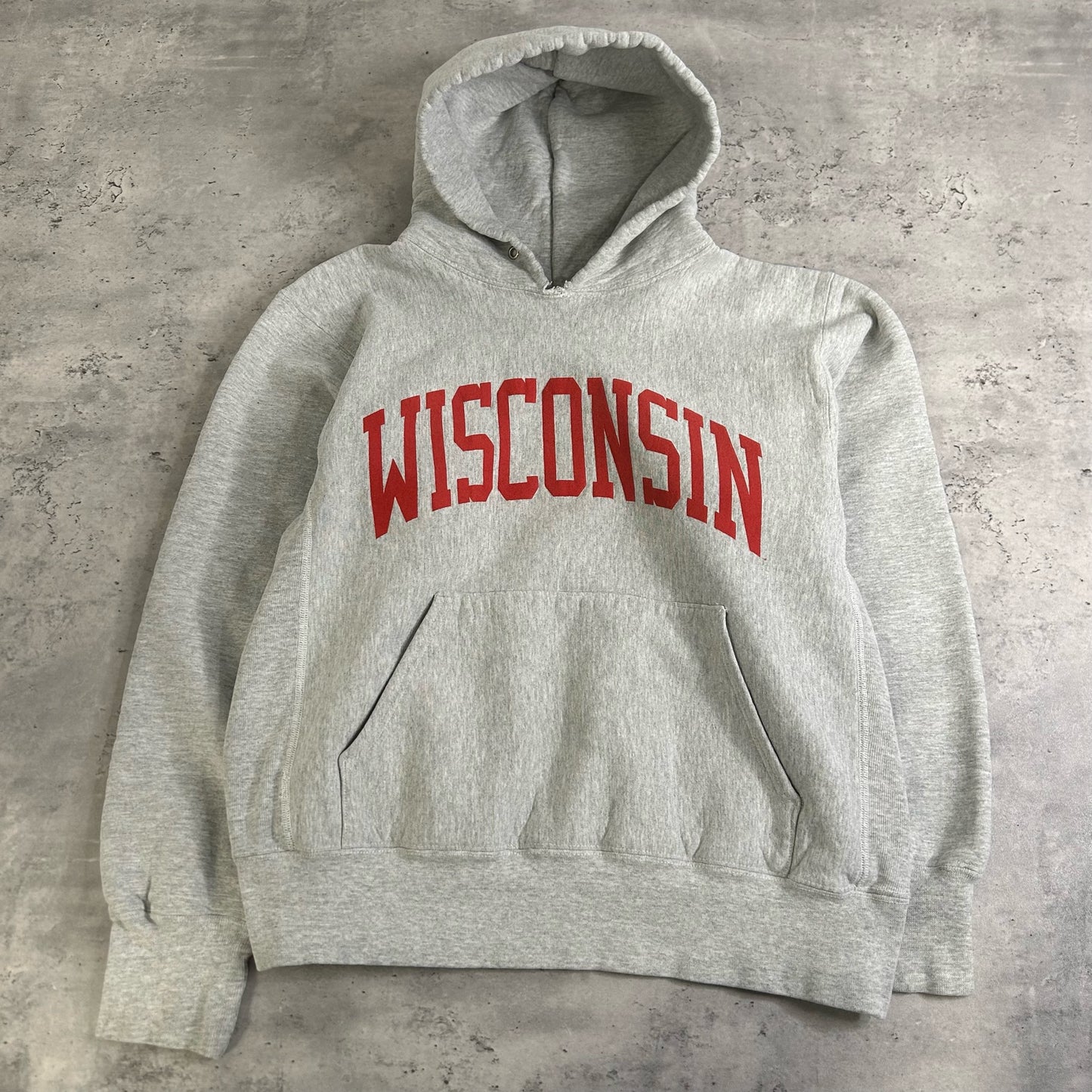 90's Wisconsin Cross Weave Hoodie size S