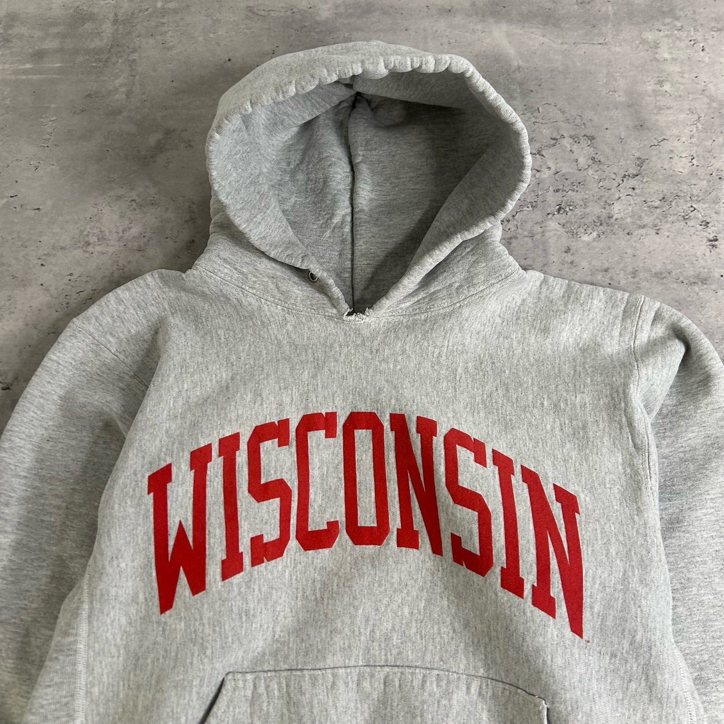90's Wisconsin Cross Weave Hoodie size S