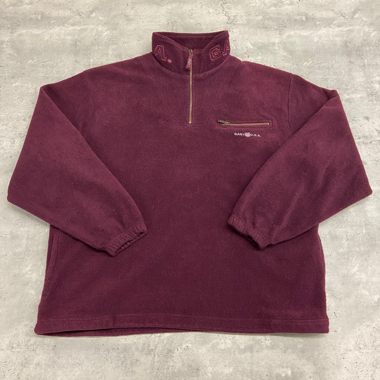 Y2K Gant USA 1/4 Zip Fleece size XL