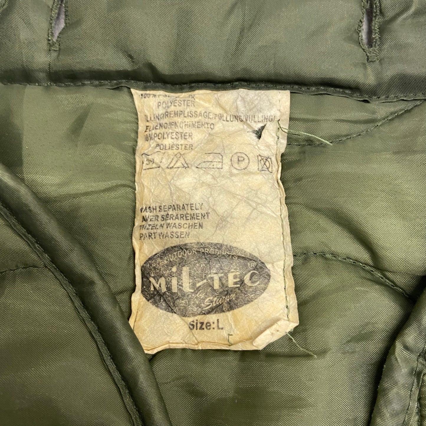 Vintage Military Liner size L